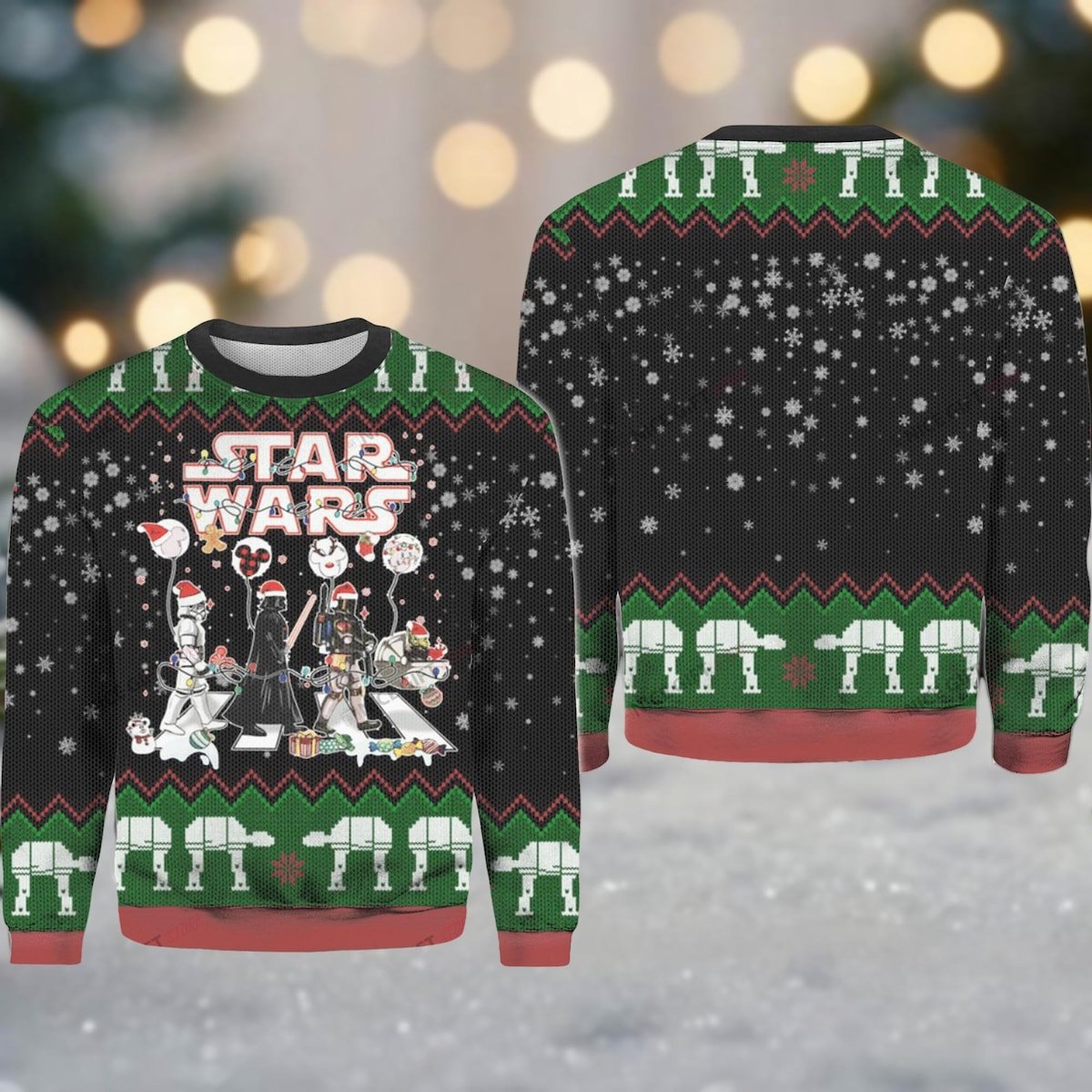 Star Wars Darth Vader Stormtrooper Ugly Christmas Sweater Star Wars Characters Holiday Xmas Sweater 1