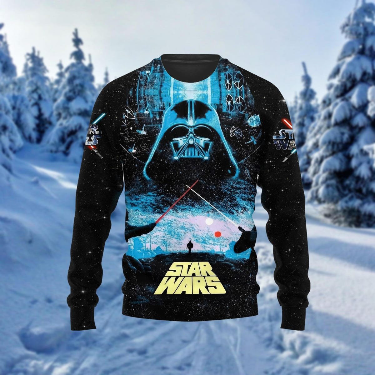 Star Wars Ugly Christmas Sweater Darth Vader Character Disney Movie Xmas Sweater 2