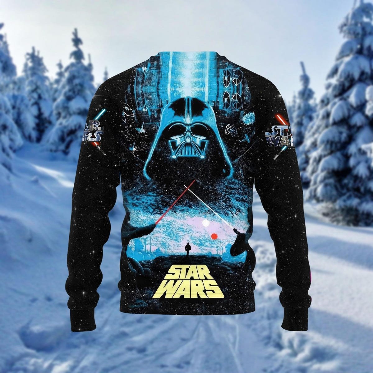 Star Wars Ugly Christmas Sweater Darth Vader Character Disney Movie Xmas Sweater 3