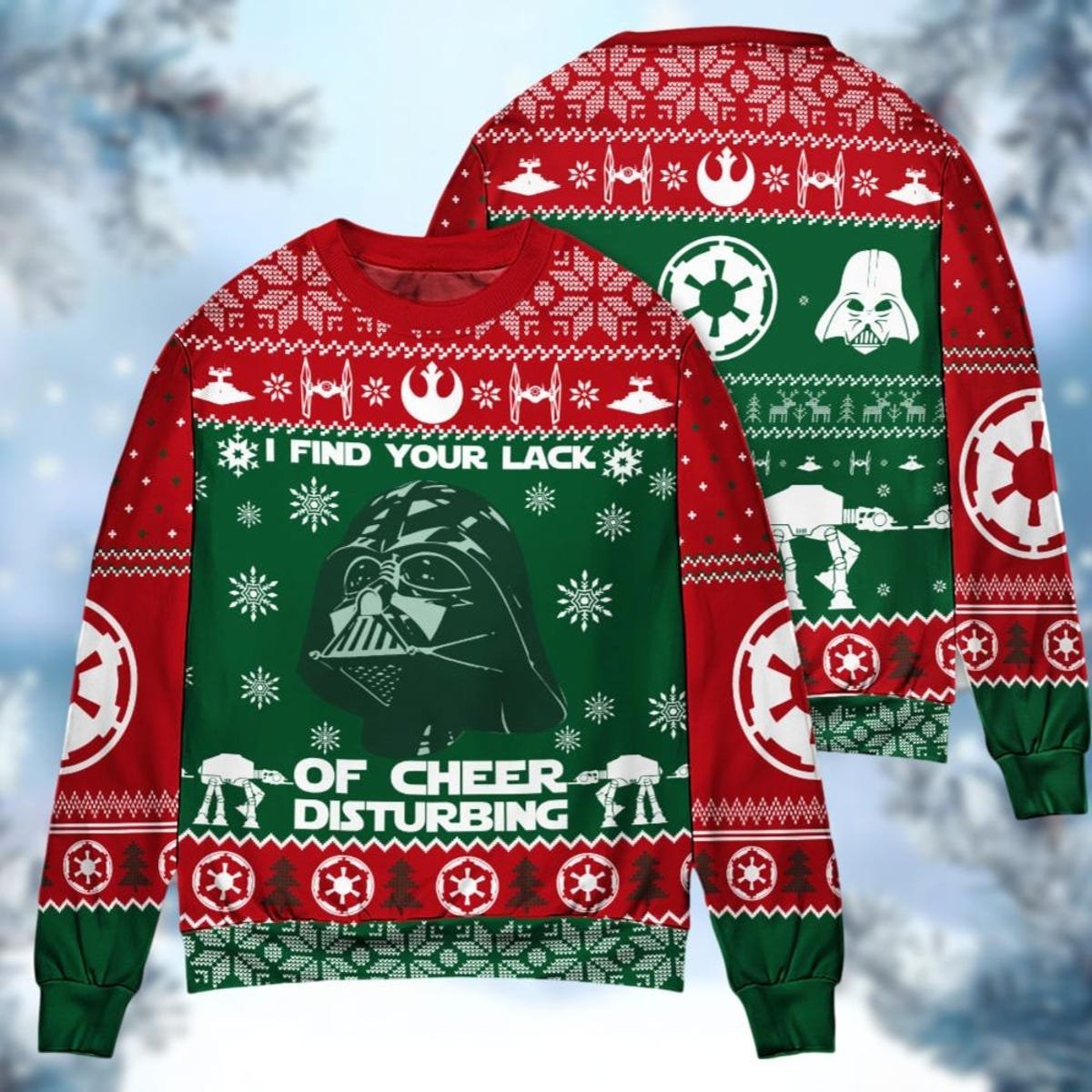 Star Wars Ugly Christmas Sweater Darth Vader I Find Your Lack Funny Holiday Sweater 2