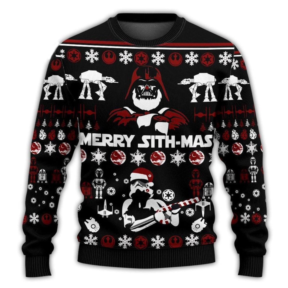 Star Wars Ugly Christmas Sweater Darth Vader Merry Sith mas Sweater 3.jpg