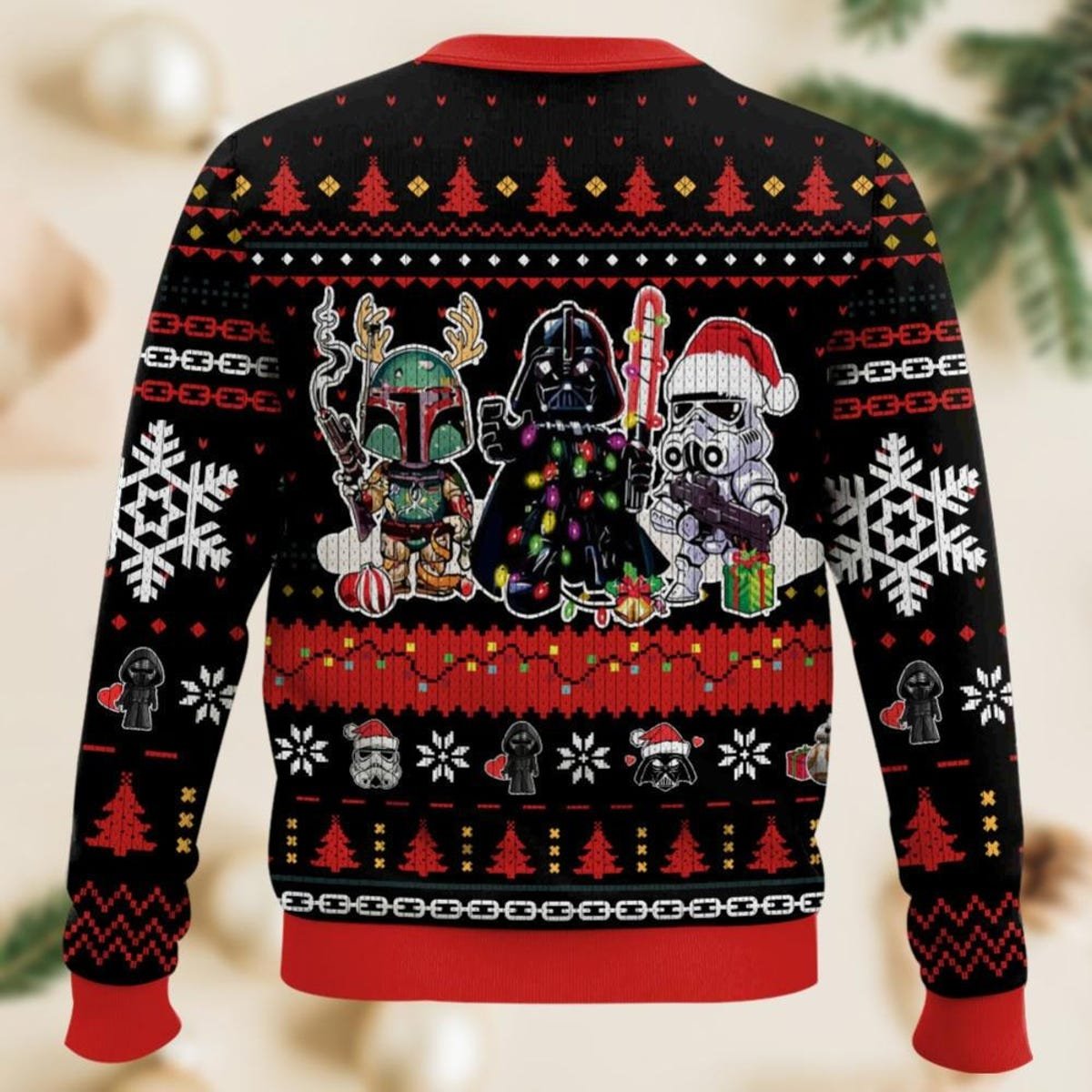 Star Wars Ugly Christmas Sweater Darth Vader Stormtrooper Boba Fett Xmas Sweater 3