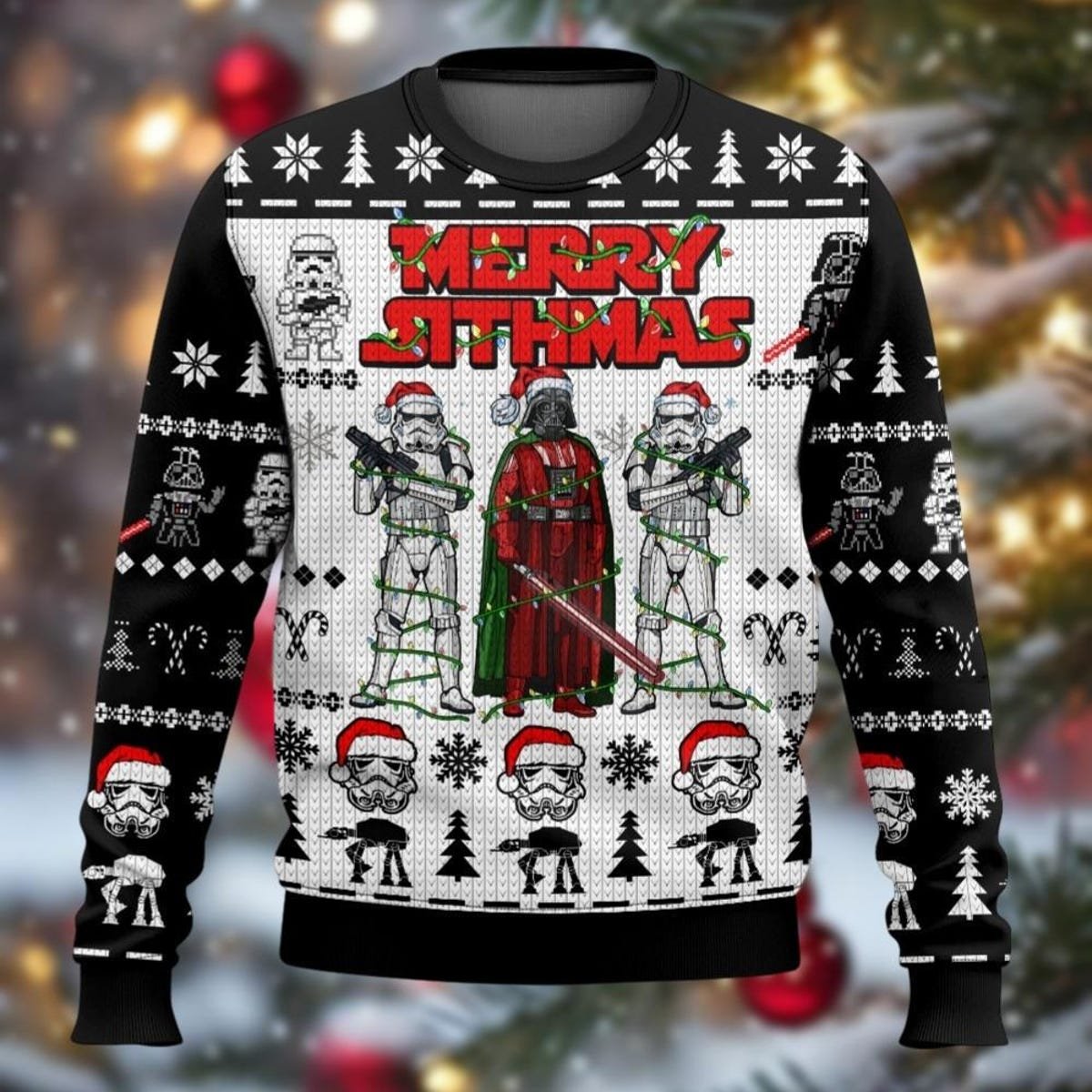 Star Wars Ugly Christmas Sweater Darth Vader Stormtrooper Funny Robot Xmas Sweater 2