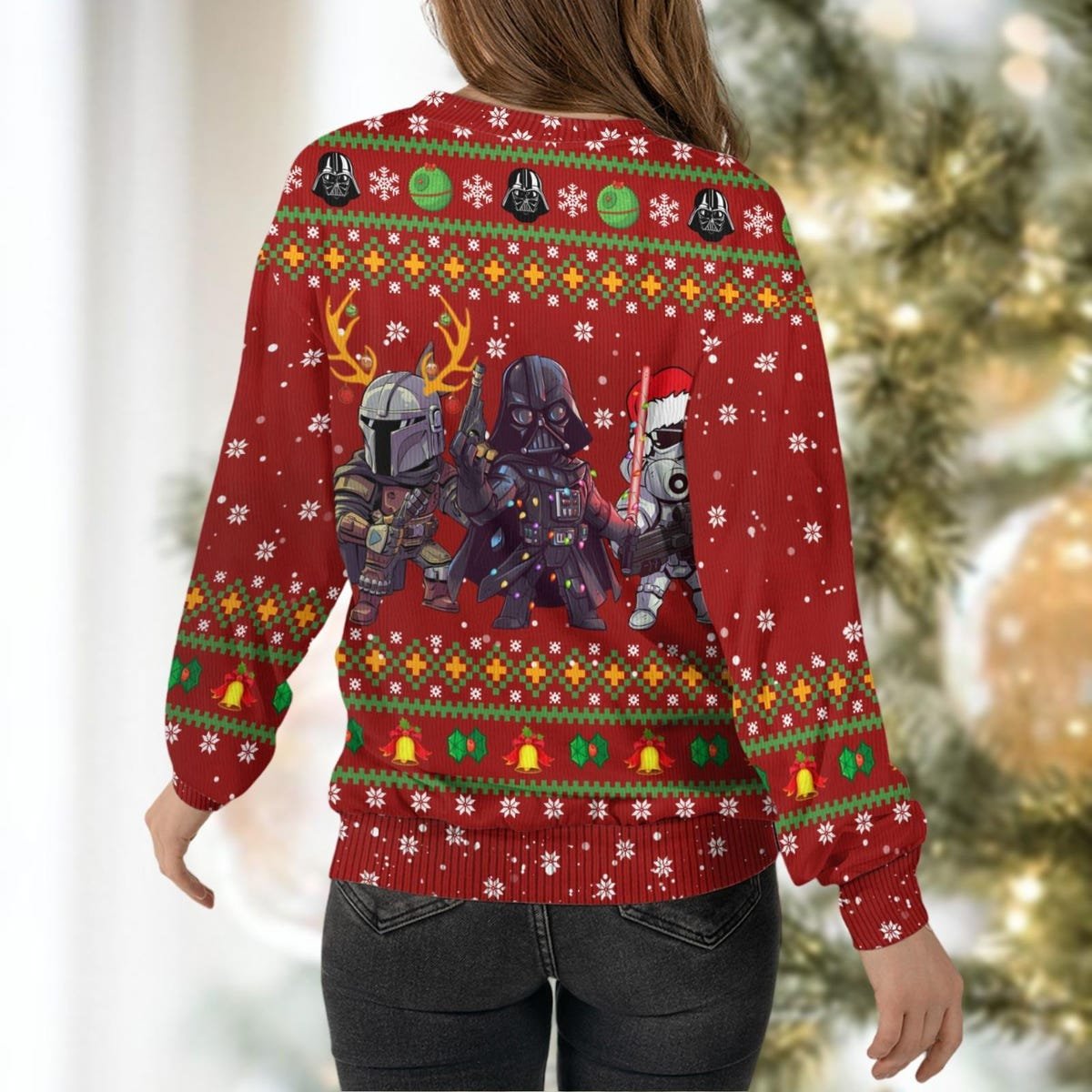 Star Wars Ugly Christmas Sweater Darth Vader Stormtrooper Mandalorian Holiday Sweater 2