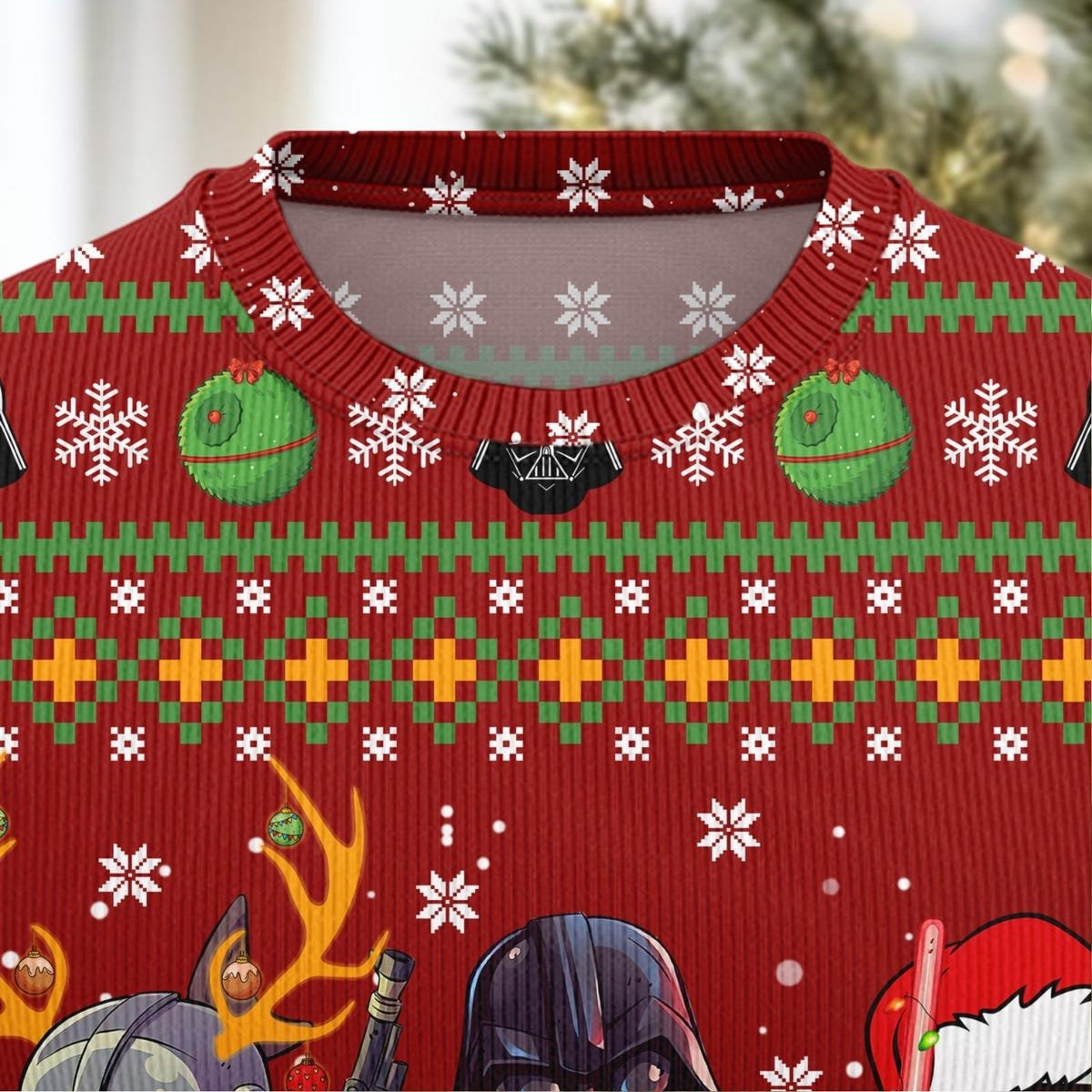 Star Wars Ugly Christmas Sweater Darth Vader Stormtrooper Mandalorian Holiday Sweater 3