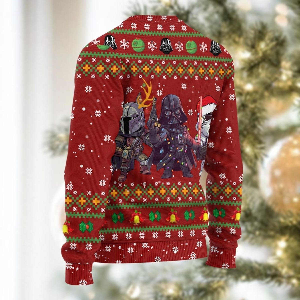 Star Wars Ugly Christmas Sweater Darth Vader Stormtrooper Mandalorian Holiday Sweater 4