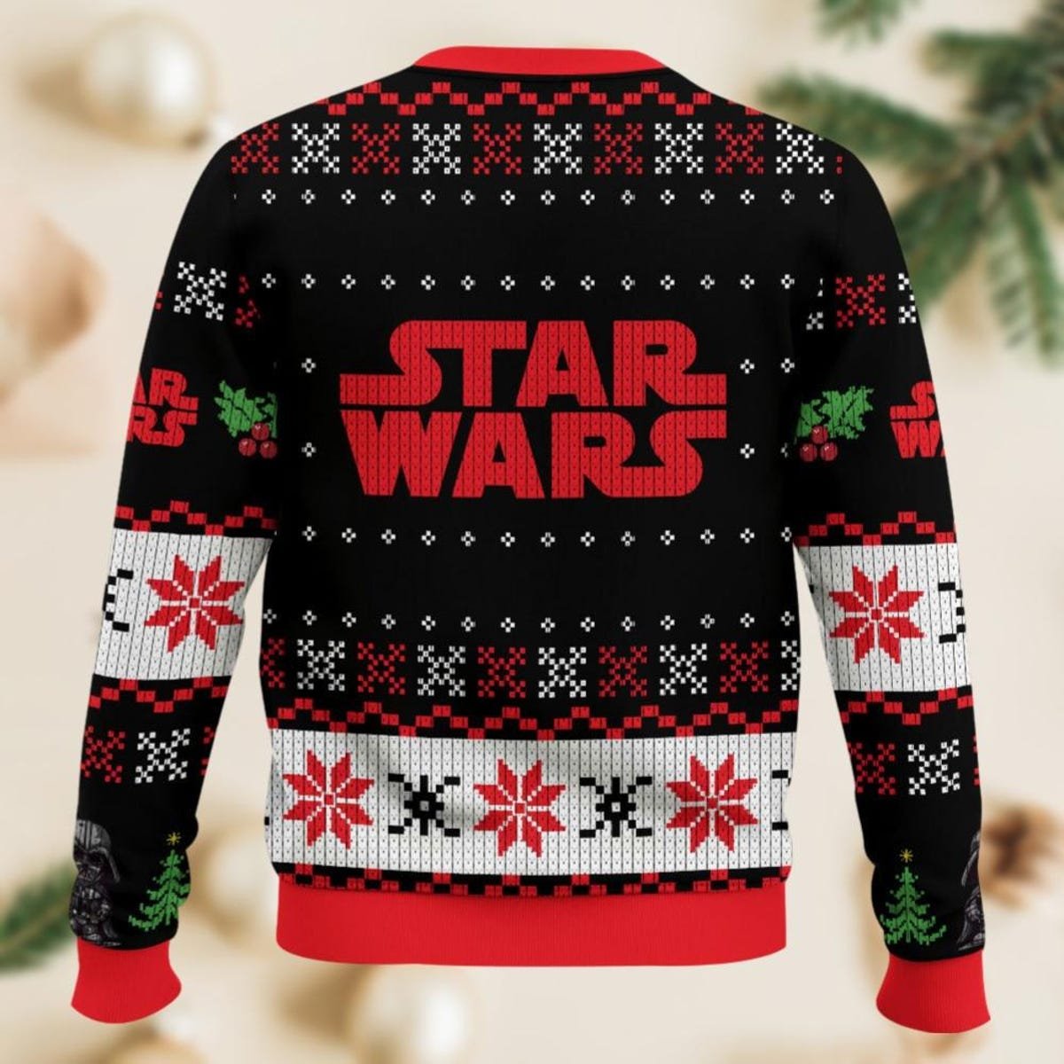 Star Wars Ugly Christmas Sweater Ho Ho Ho Star Wars Santa Hat Sweater.jpg