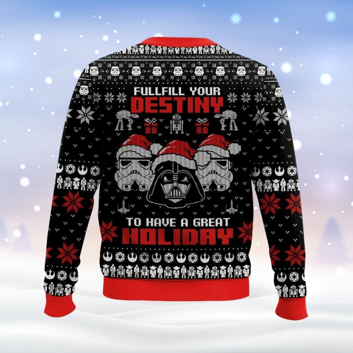 Star Wars Ugly Christmas Sweater Stormtrooper Darth Vader Mandalorian Christmas Sweater 3