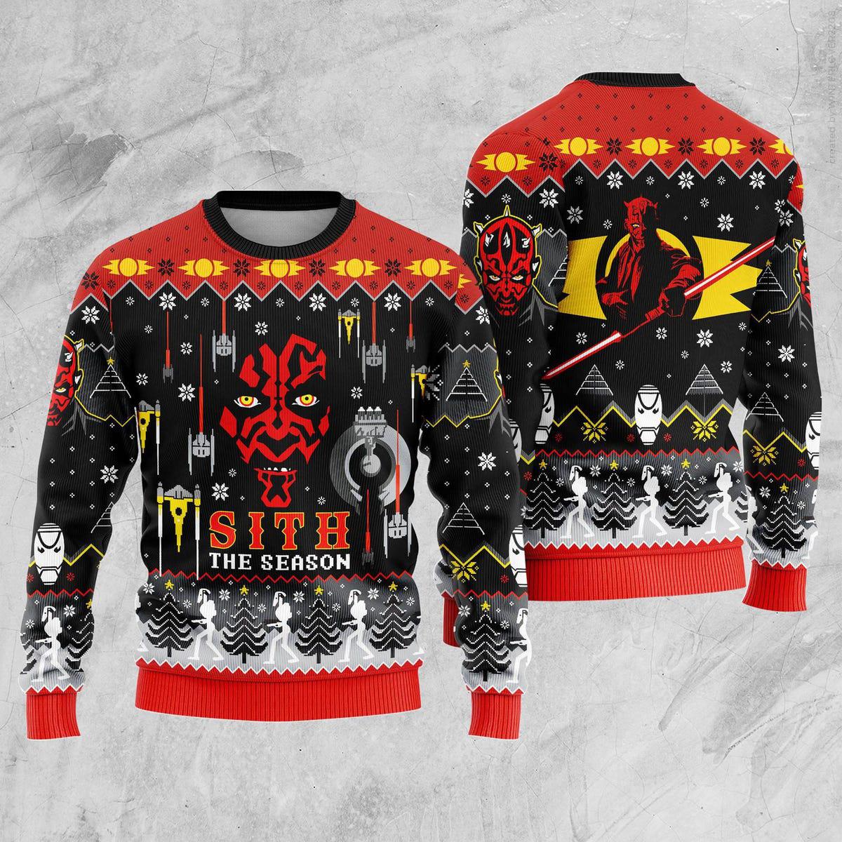 Starwars Sith The Season Ugly Christmas Sweater Darth Maul Xmas Sweater 1.jpg