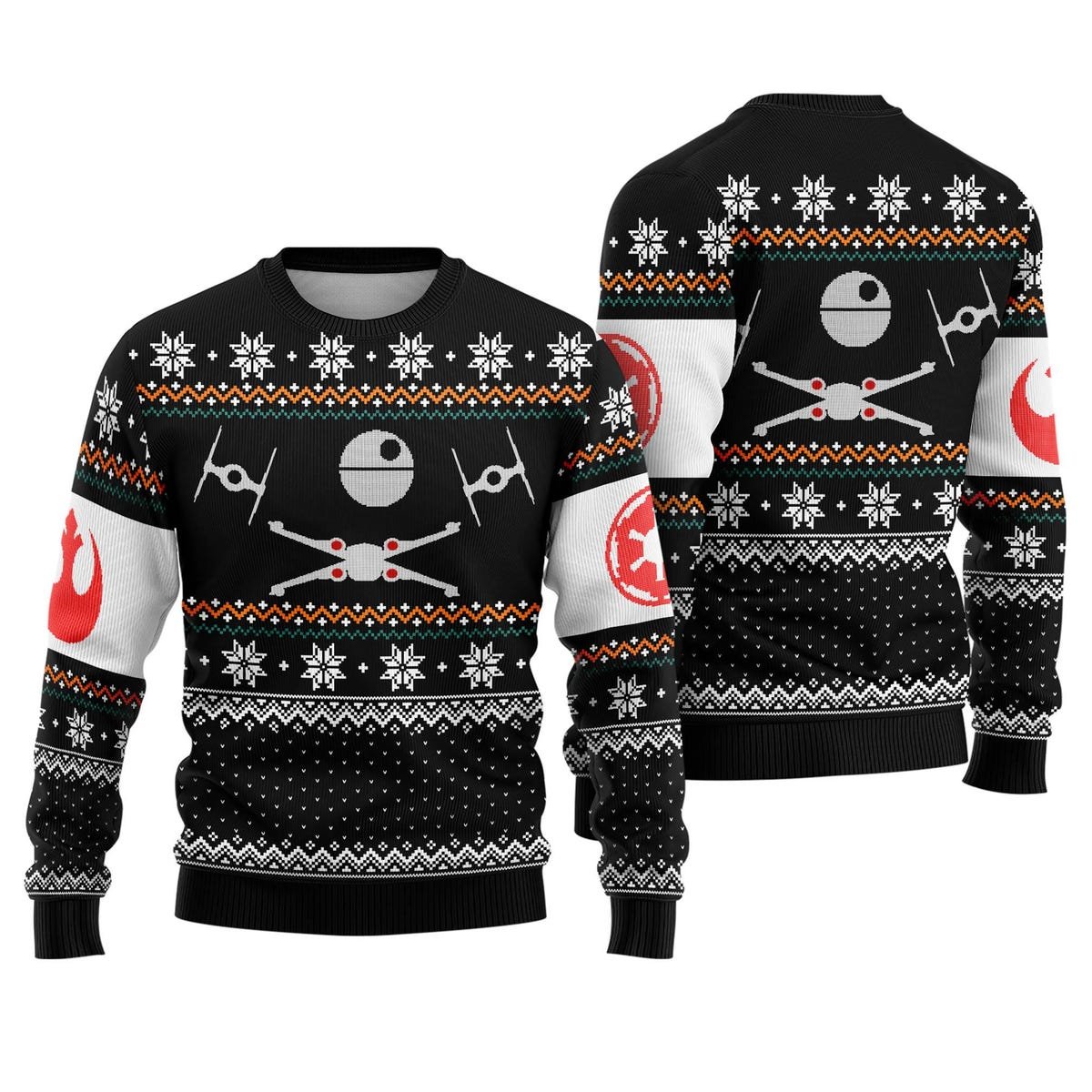 Starwars X Wing Vs Tie Fighter Ugly Christmas Sweater Anakin Skywalker Stormtrooper Christmas Sweater 2