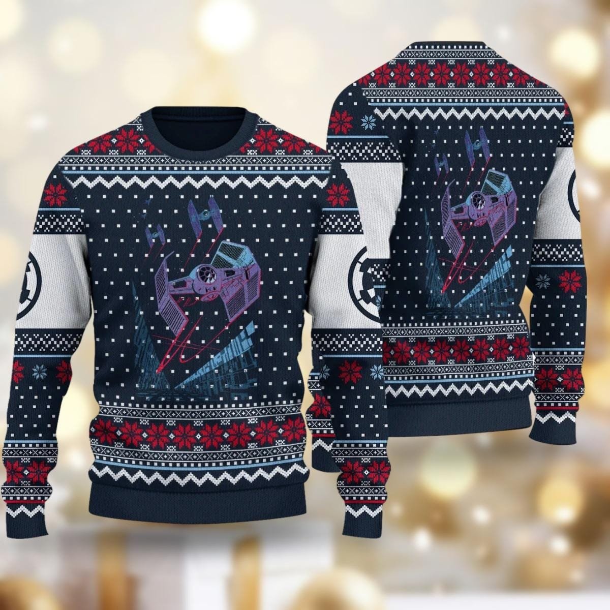 Tie Fighter Battle Ugly Christmas Sweater Family Star Wars Sweater.jpg