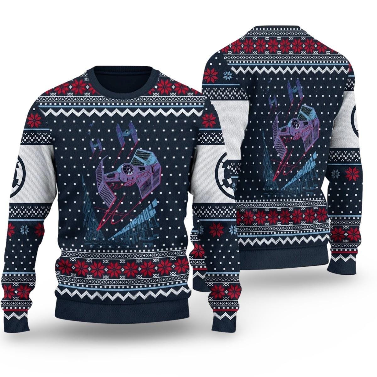 Tie Fighter Battle Ugly Christmas Sweater Family Star Wars Sweater.jpg