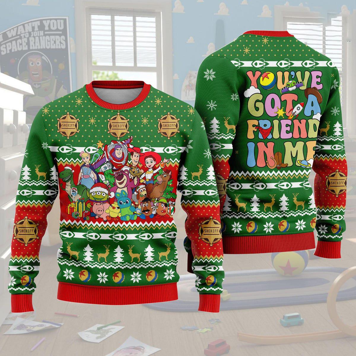 Toy Story Ugly Christmas Sweater Youve Got A Friend In Me Christmas Sweater 1