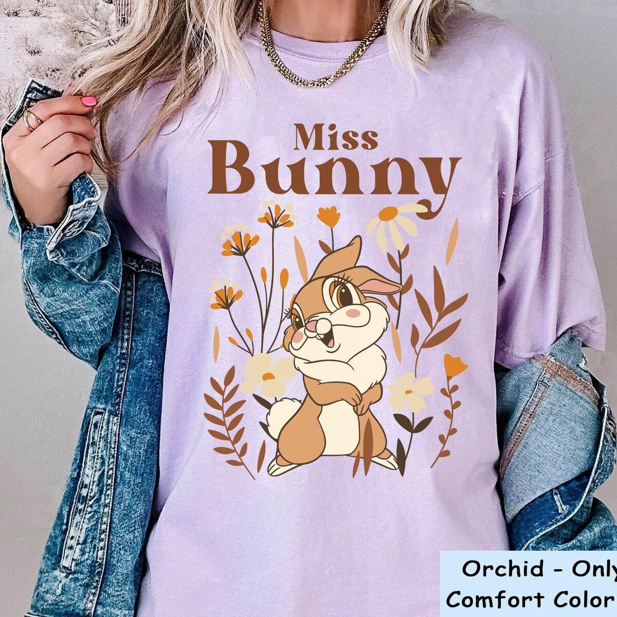 Bambi Thumper Floral Cottagecore T shirt Boho Style Family Trip 2024.jpg