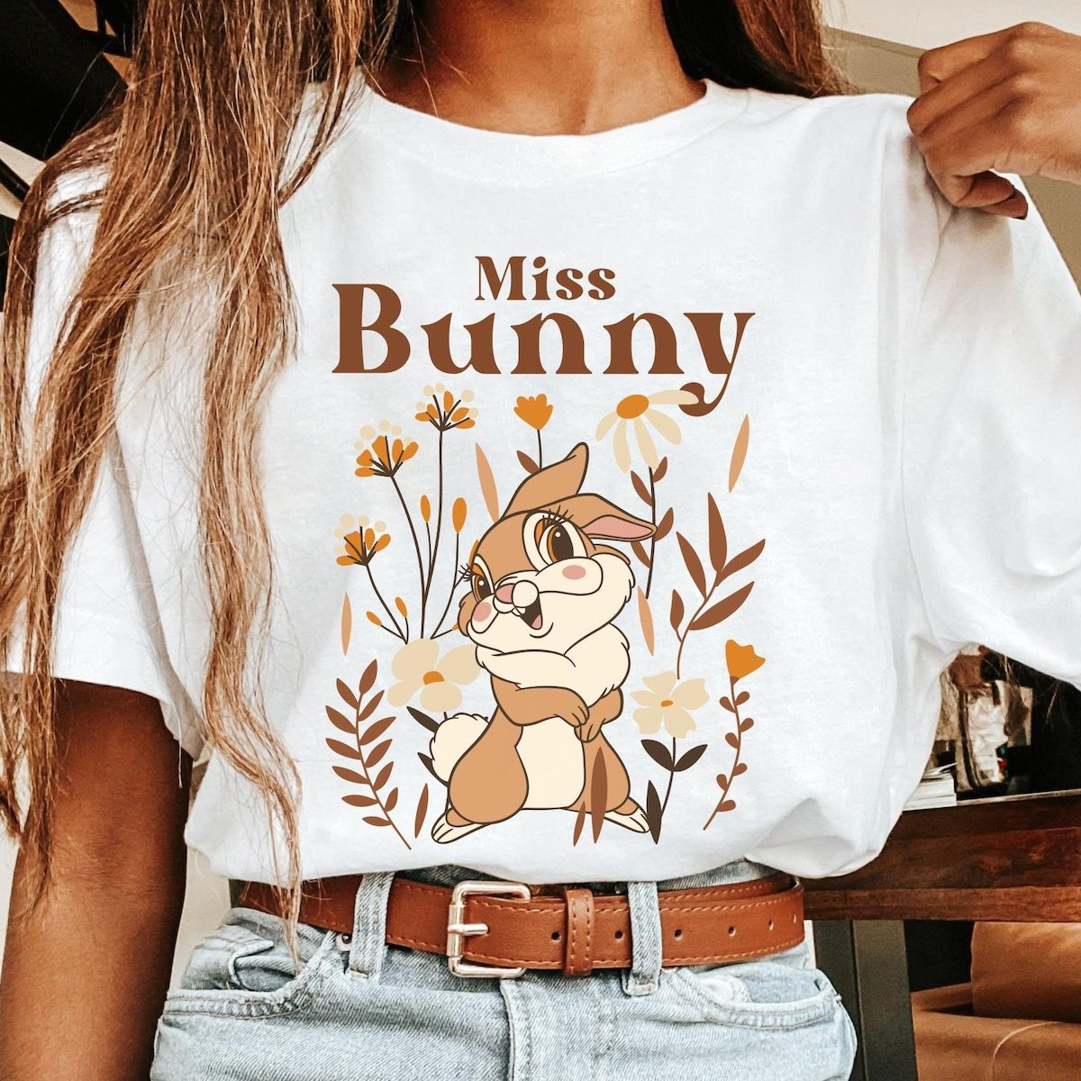 Bambi Thumper Floral Cottagecore T shirt Boho Style Family Trip 2024.jpg