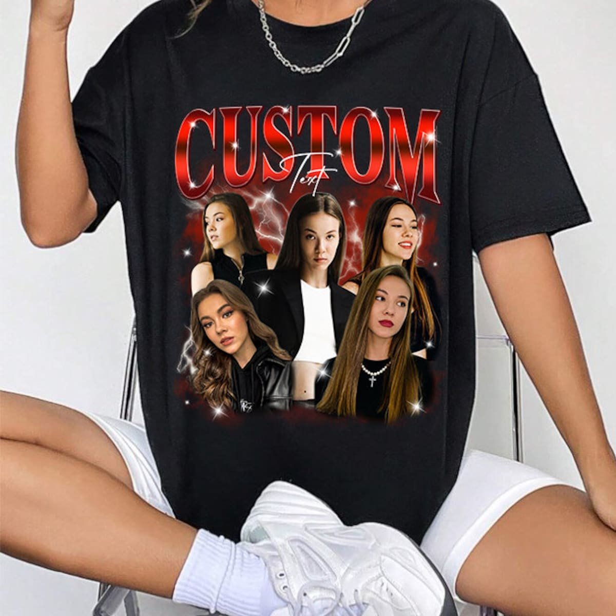 Custom Comfort Colors T-shirt Personalized with Photo and Name