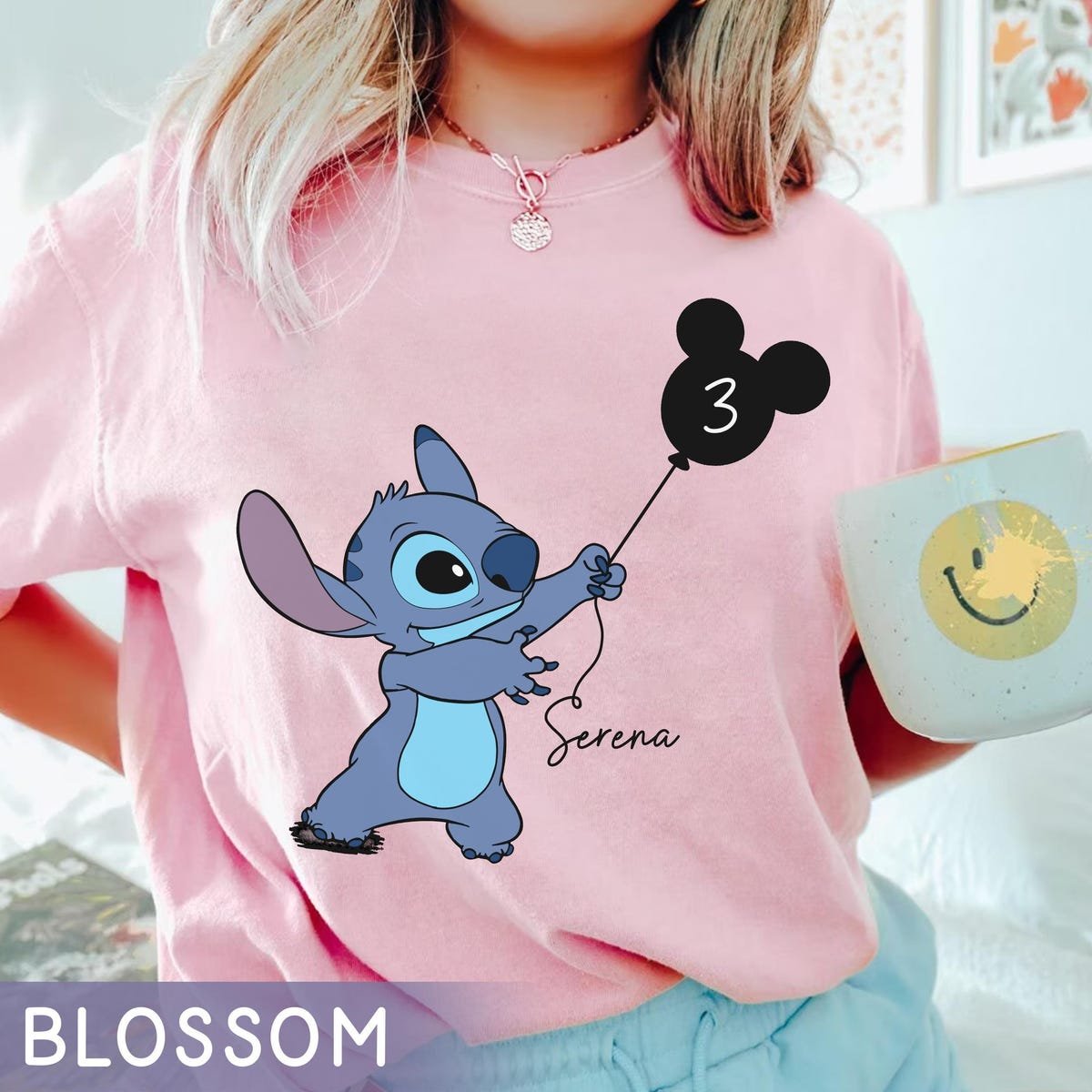 Custom Disney Birthday Shirt with Mickey Balloon for Kids