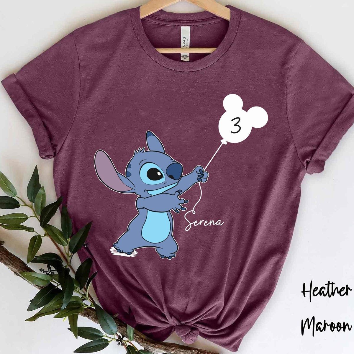 Custom Disney Birthday Shirt with Mickey Balloon for Kids