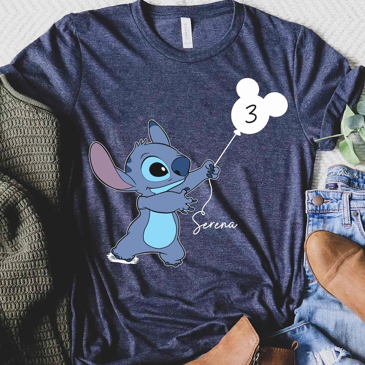 Custom Disney Birthday Shirt with Mickey Balloon for Kids