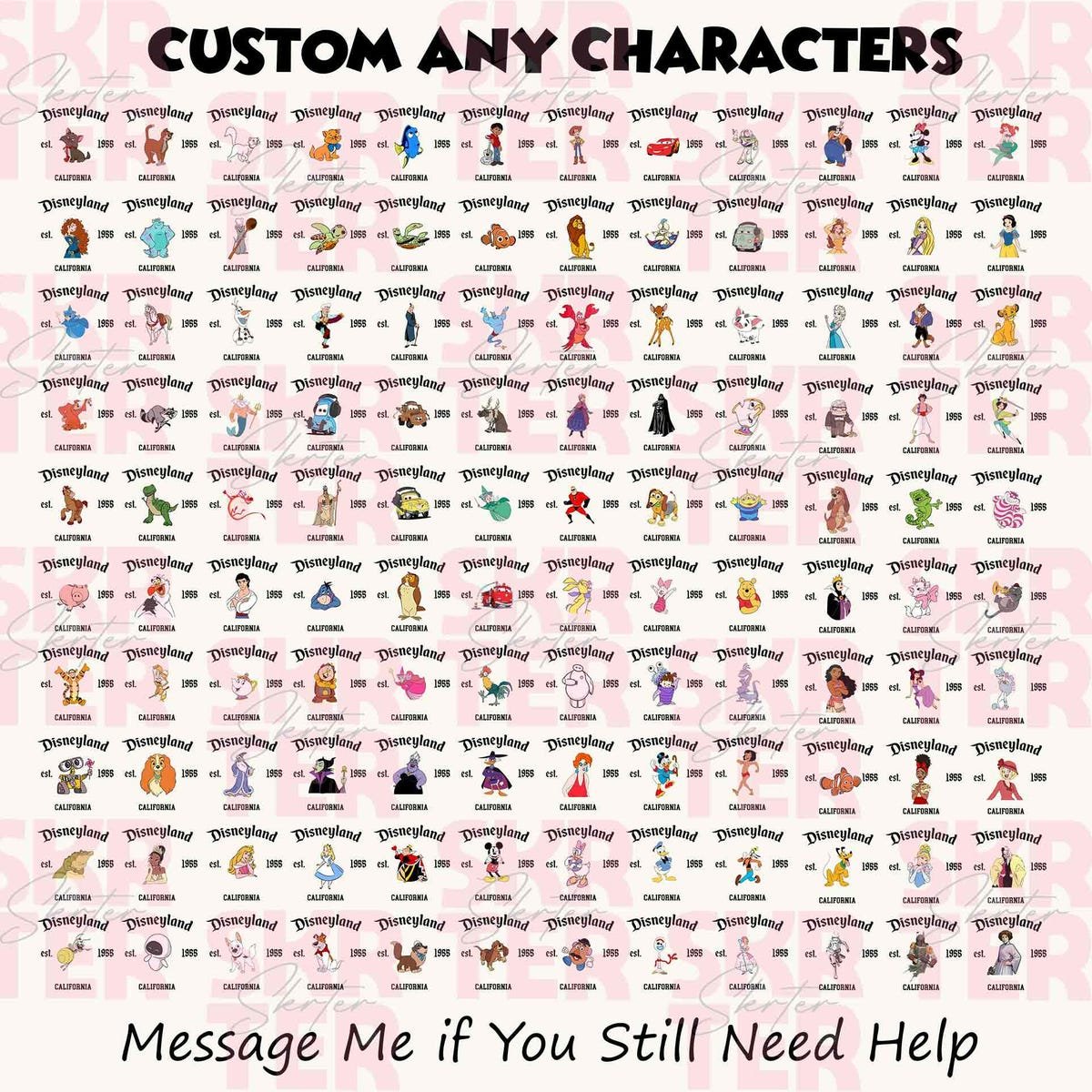 Disney Characters Shirt Personalized Family Group Tee 2024 Disneyland