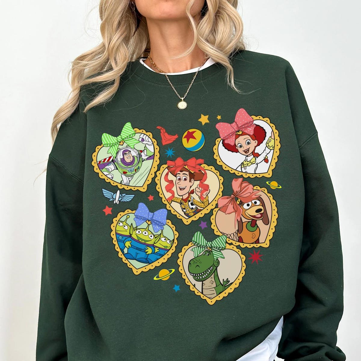 Disney Coquette Bow Locket Heart Shirt Toy Story Father's Day Gift