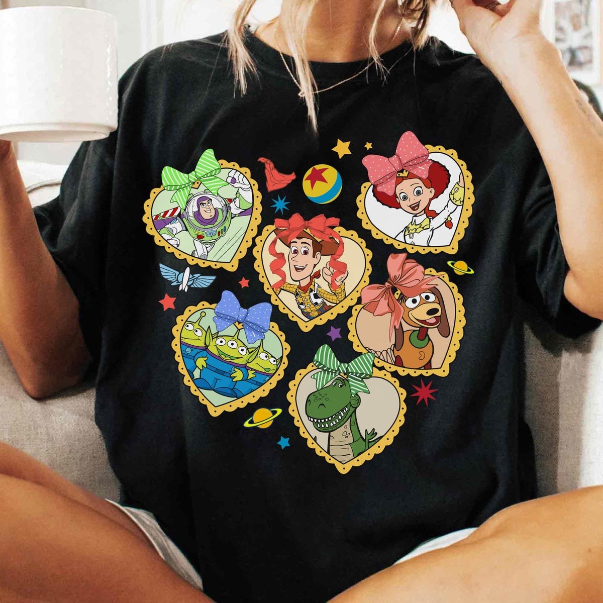 Disney Coquette Bow Locket Heart Shirt Toy Story Father's Day Gift