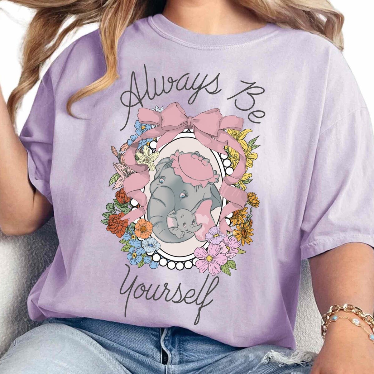 Disney Dumbo and Mrs. Jumbo Floral Shirt Mother's Day Gift