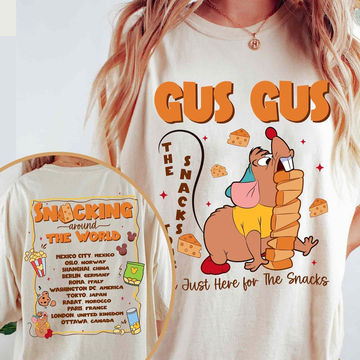 Disney Gus Gus Snacks Shirt Vintage Cinderella Tee 2024