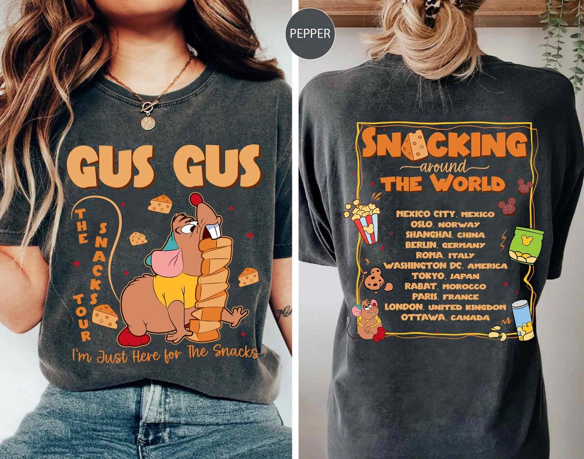 Disney Gus Gus Snacks Shirt Vintage Cinderella Tee 2024