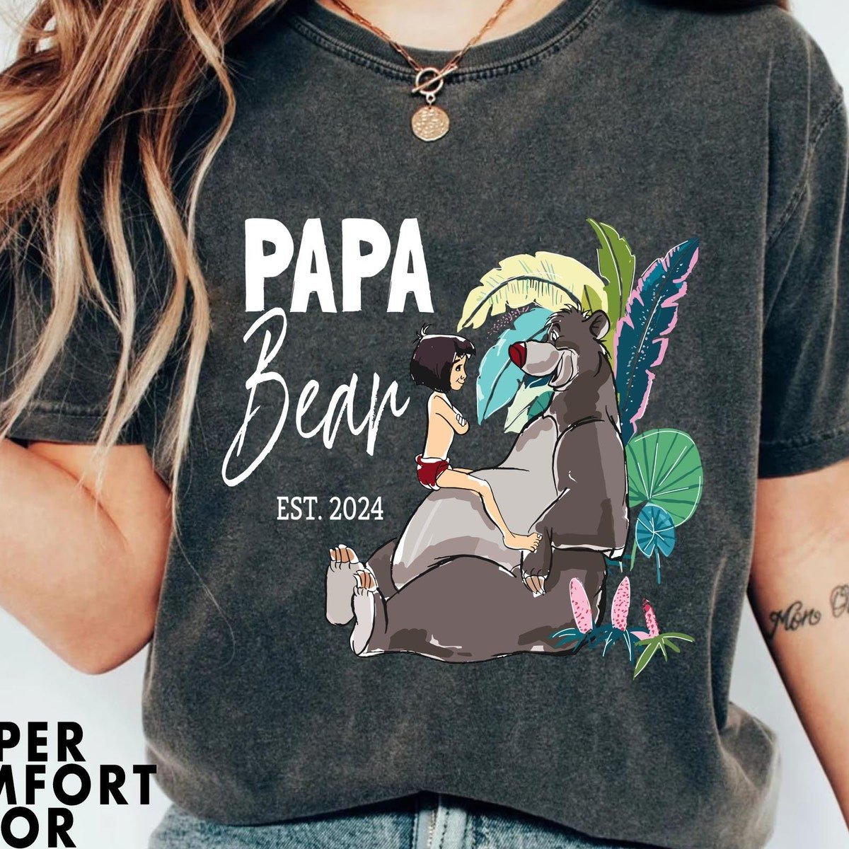 Disney Jungle Book Dad Son Shirt Mowgli Baloo Father's Day Gift 2024