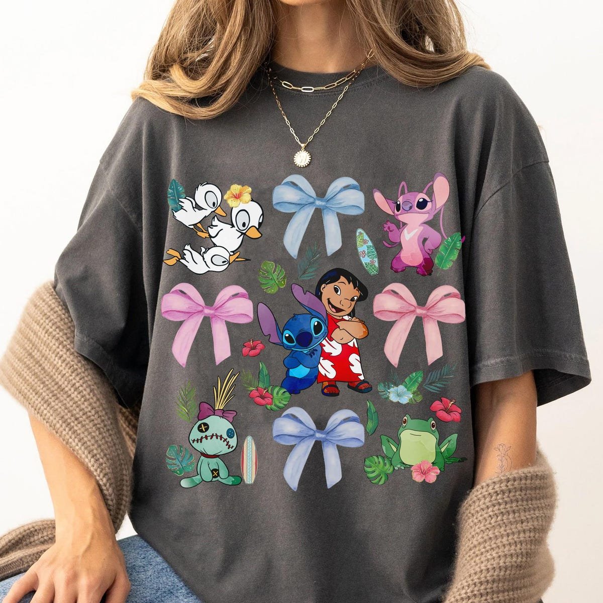 Disney Lilo and Stitch Shirt Watercolor Design for Family Trip 2025