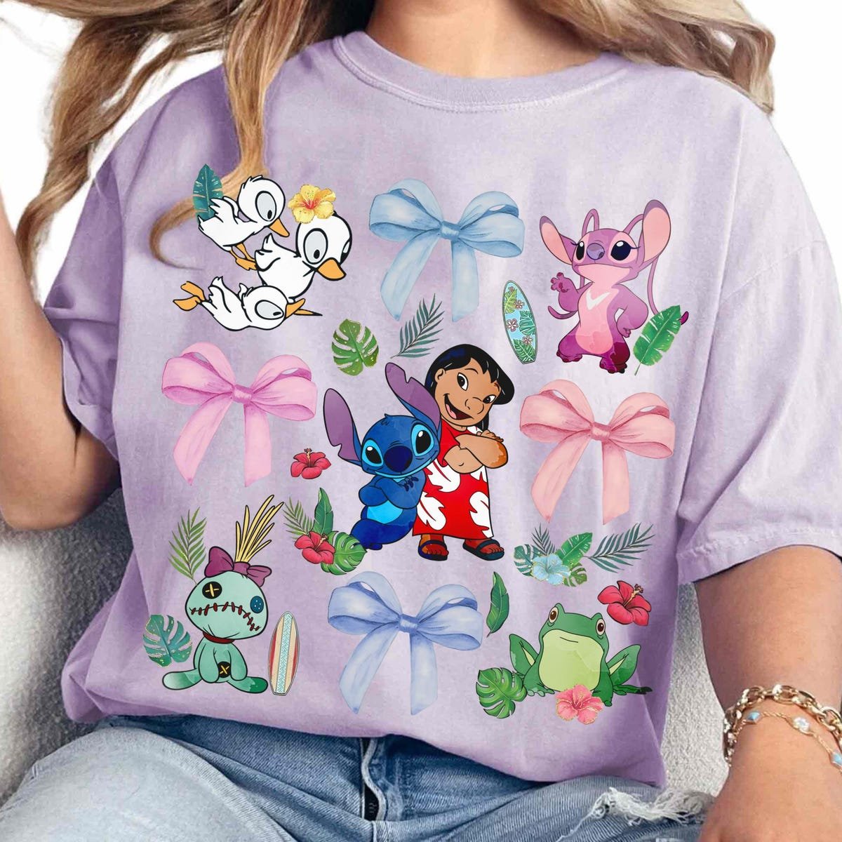 Disney Lilo and Stitch Shirt Watercolor Design for Family Trip 2025