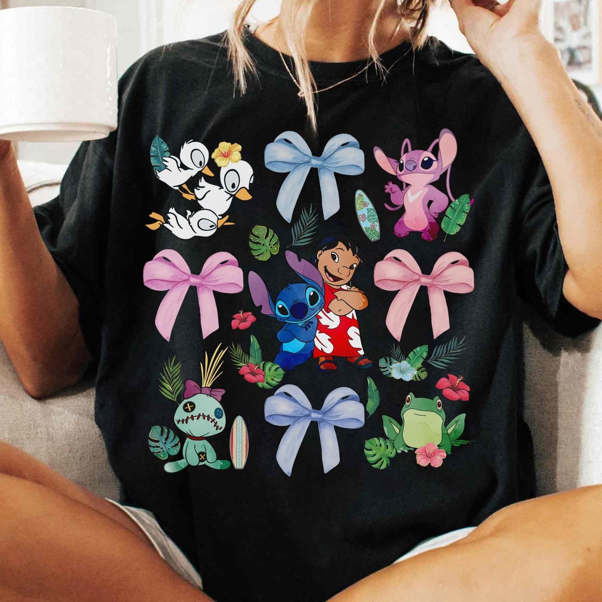 Disney Lilo and Stitch Shirt Watercolor Design for Family Trip 2025