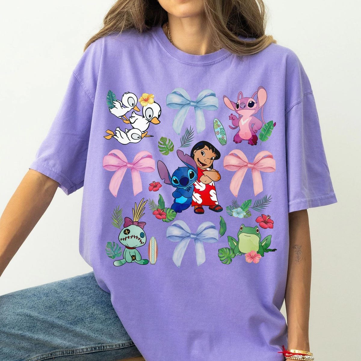 Disney Lilo and Stitch Shirt Watercolor Design for Family Trip 2025