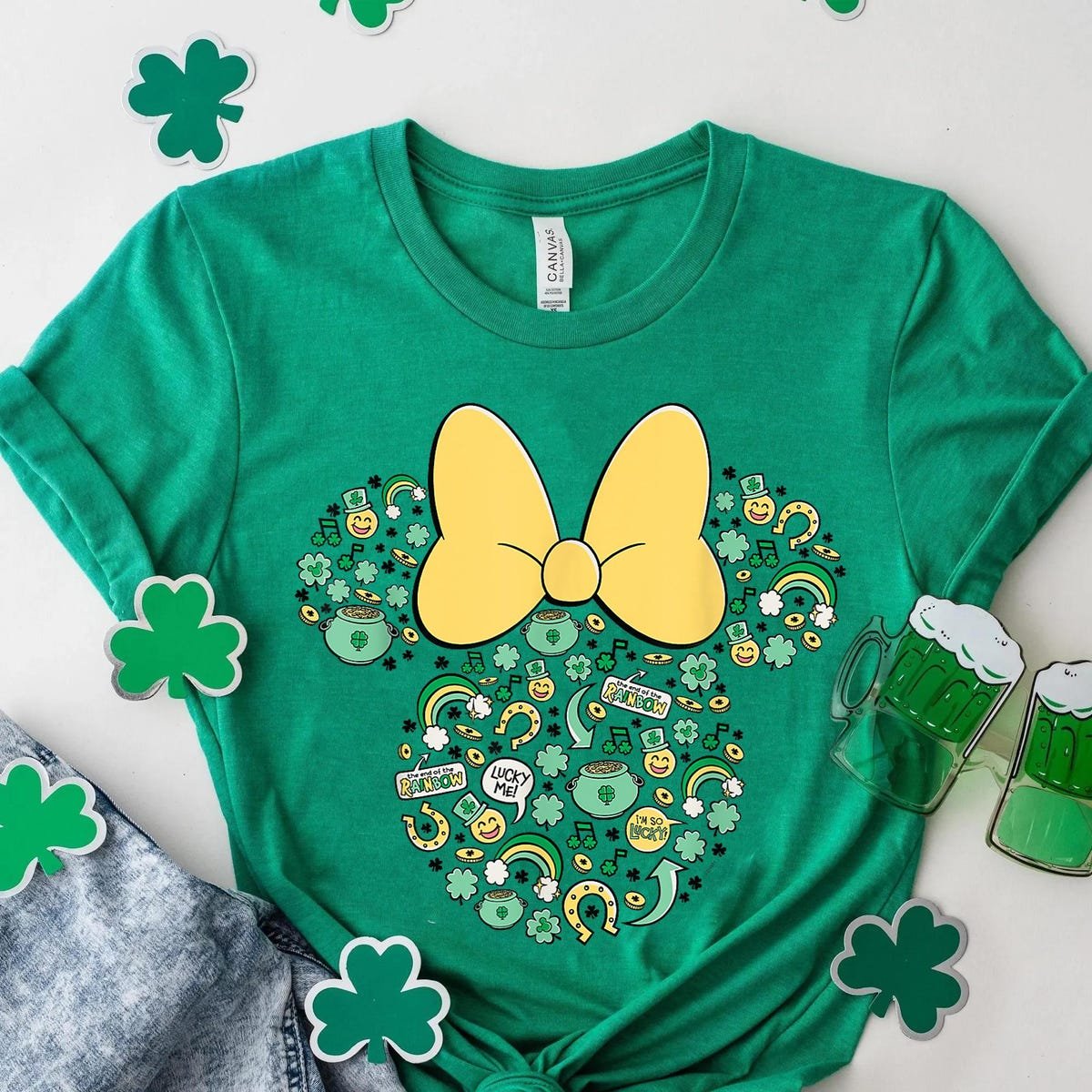 Disney Minnie Mouse St Patricks Day Shirt for Family Matching Trips