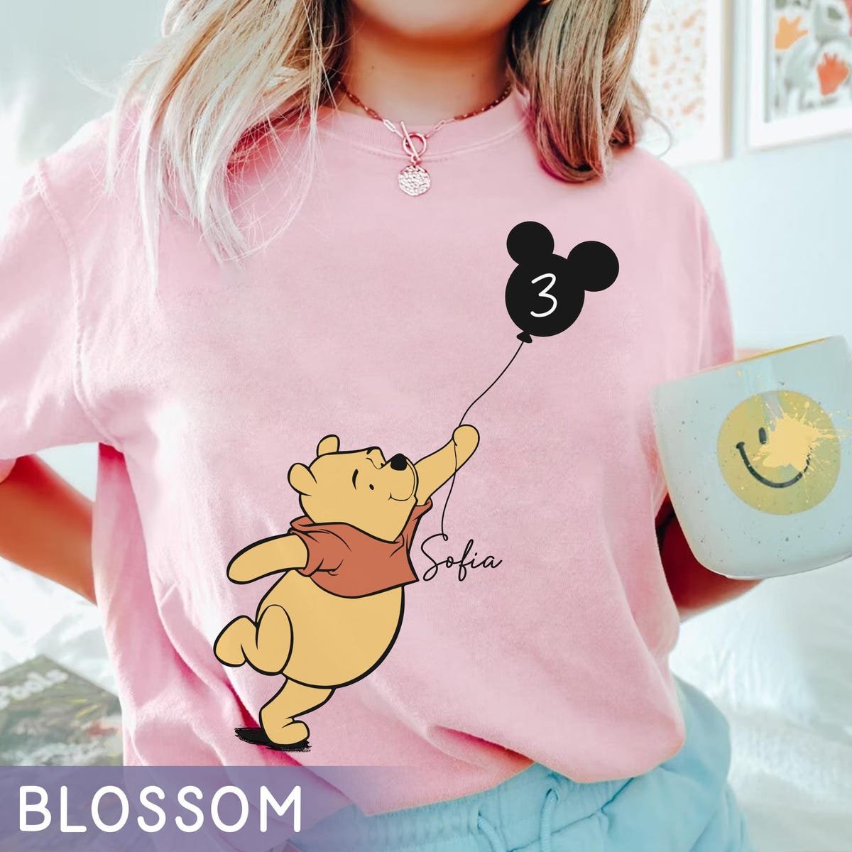 Disney Pooh Mickey Balloon Shirt Kid Birthday Gift