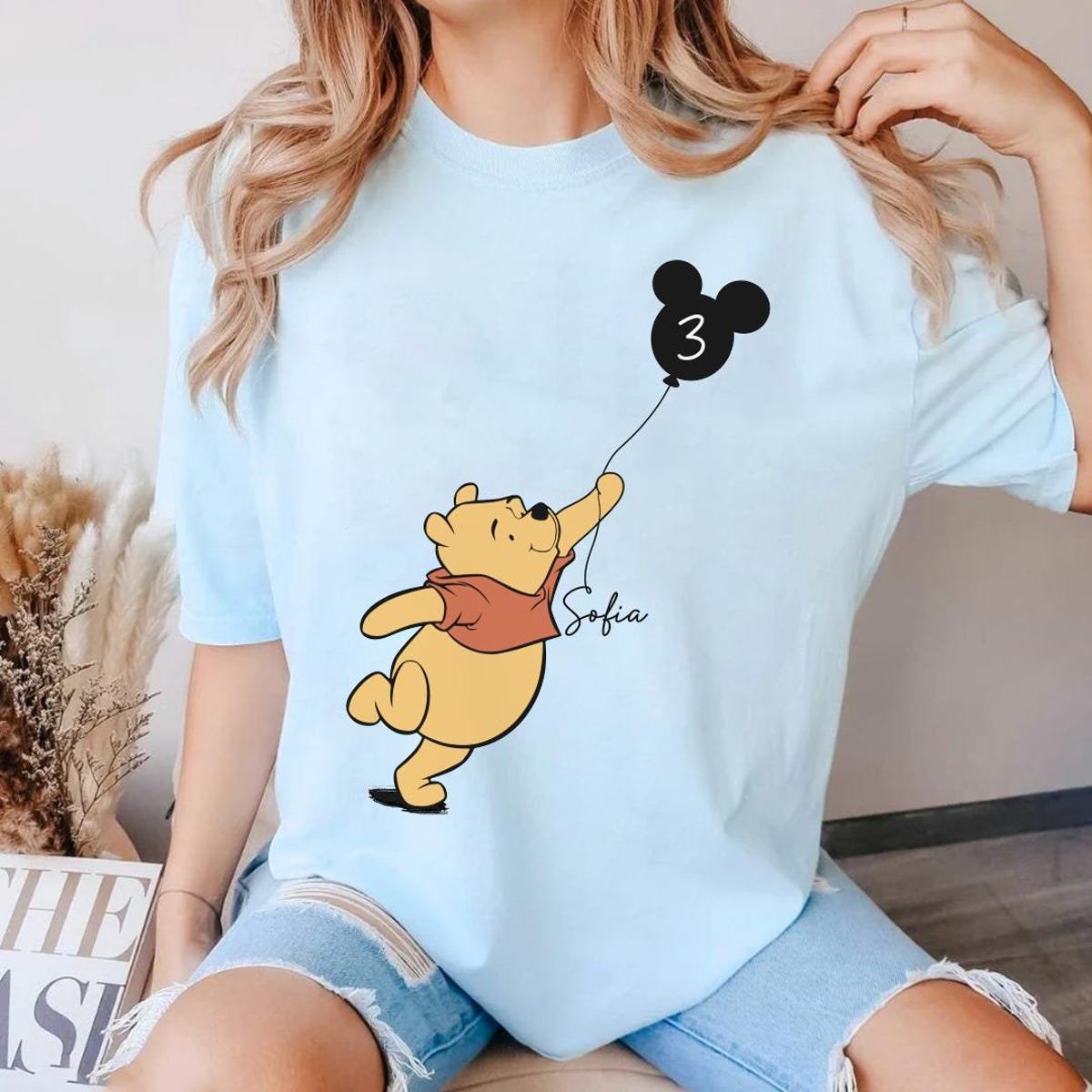 Disney Pooh Mickey Balloon Shirt Kid Birthday Gift
