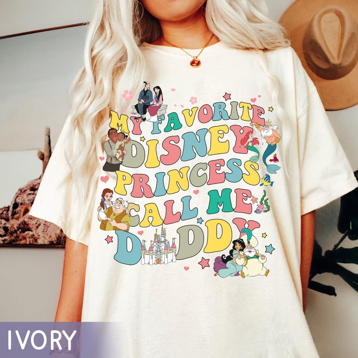 Disney Princess Daddy Shirt Father's Day Gift for Dad Family Trip
