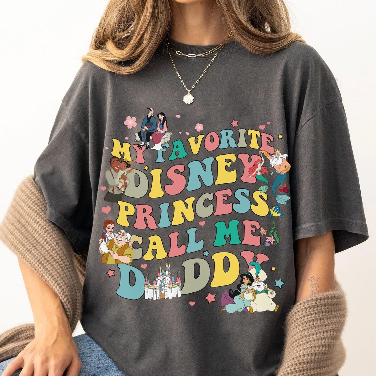 Disney Princess Daddy Shirt Father's Day Gift for Dad Family Trip
