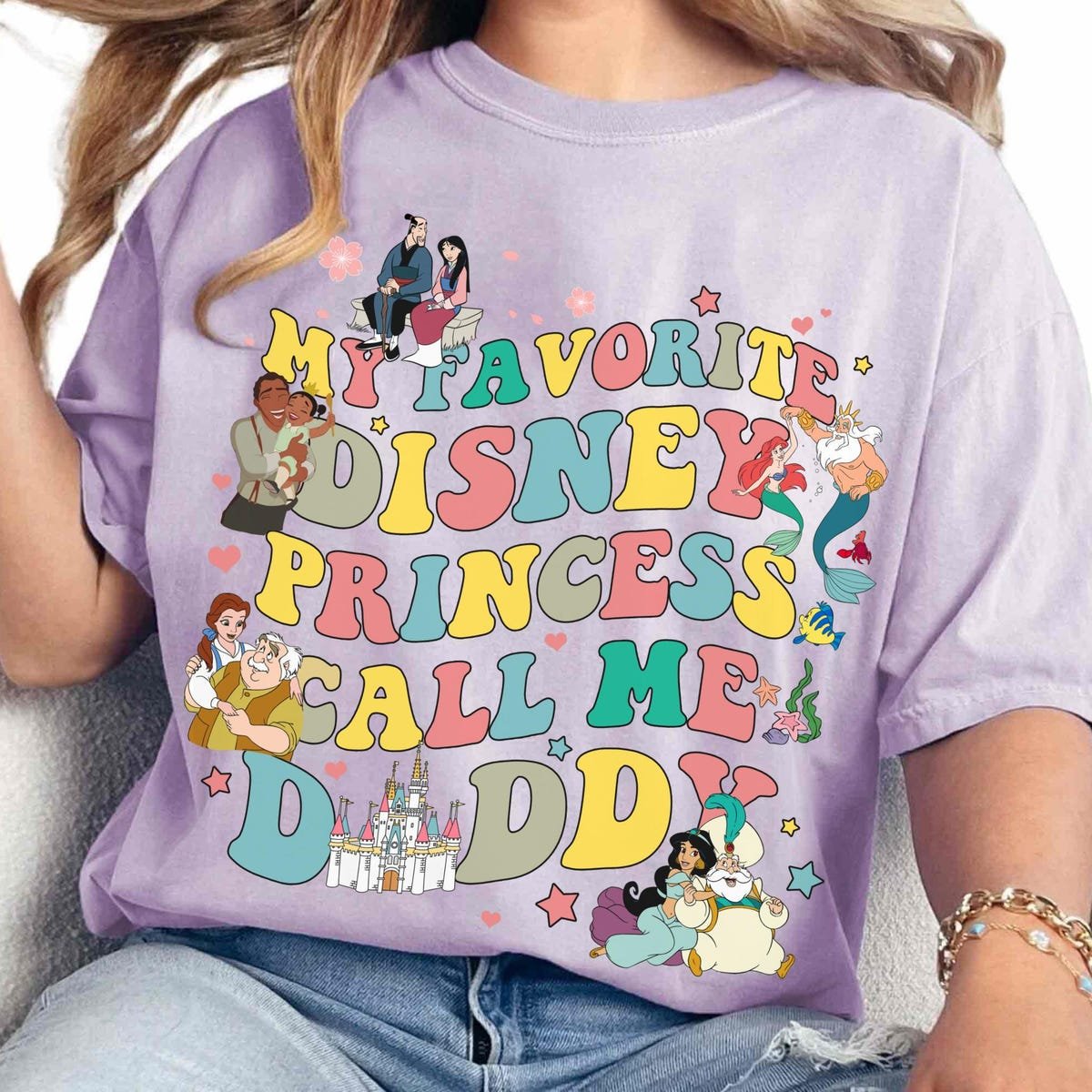 Disney Princess Daddy Shirt Father's Day Gift for Dad Family Trip