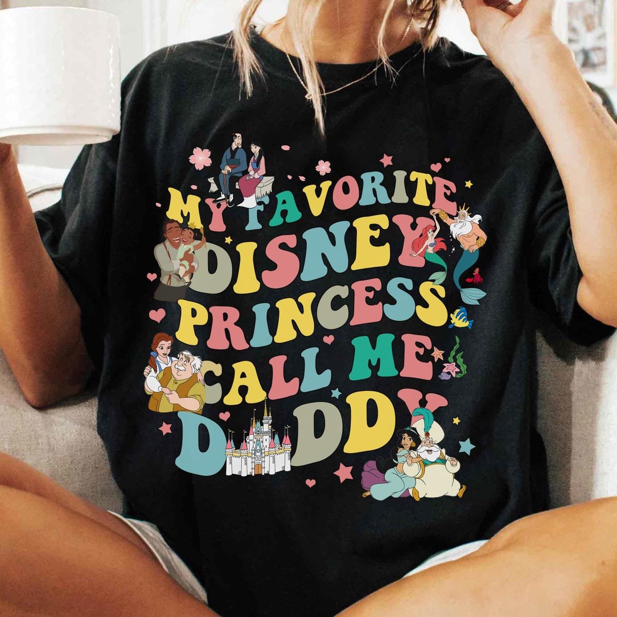 Disney Princess Daddy Shirt Father's Day Gift for Dad Family Trip