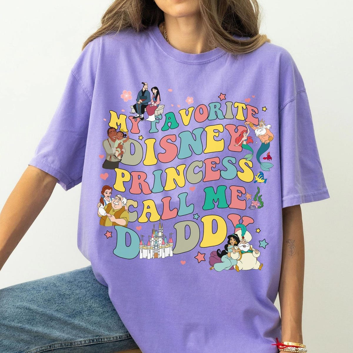 Disney Princess Daddy Shirt Father's Day Gift for Dad Family Trip