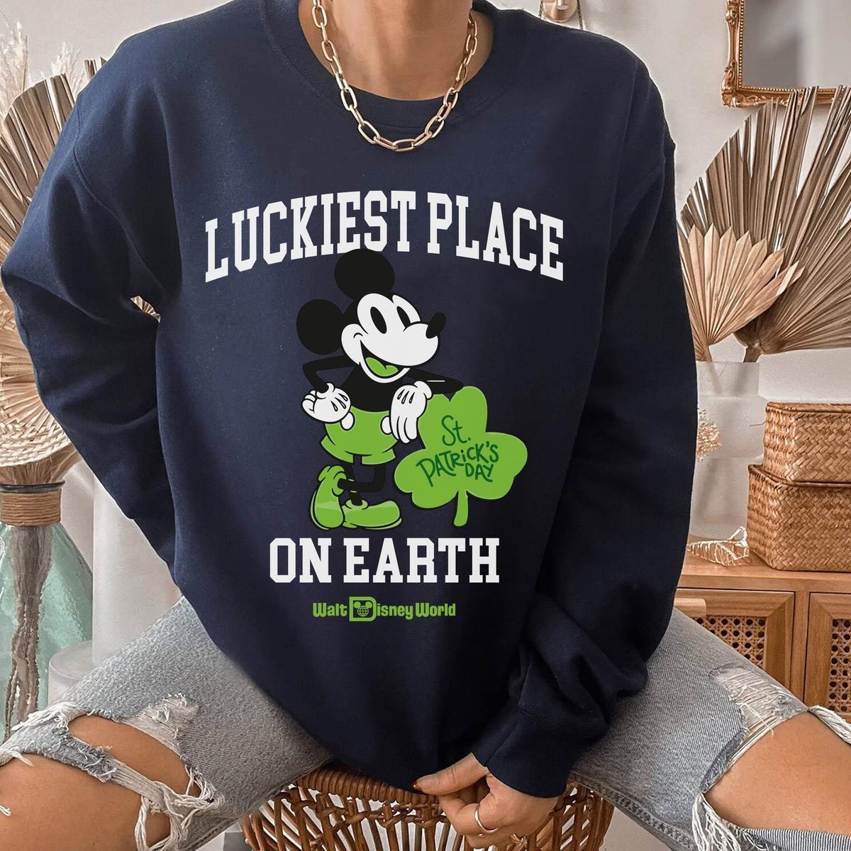 Disney St Patricks Day Shirt Mickey Mouse Shamrock Tee