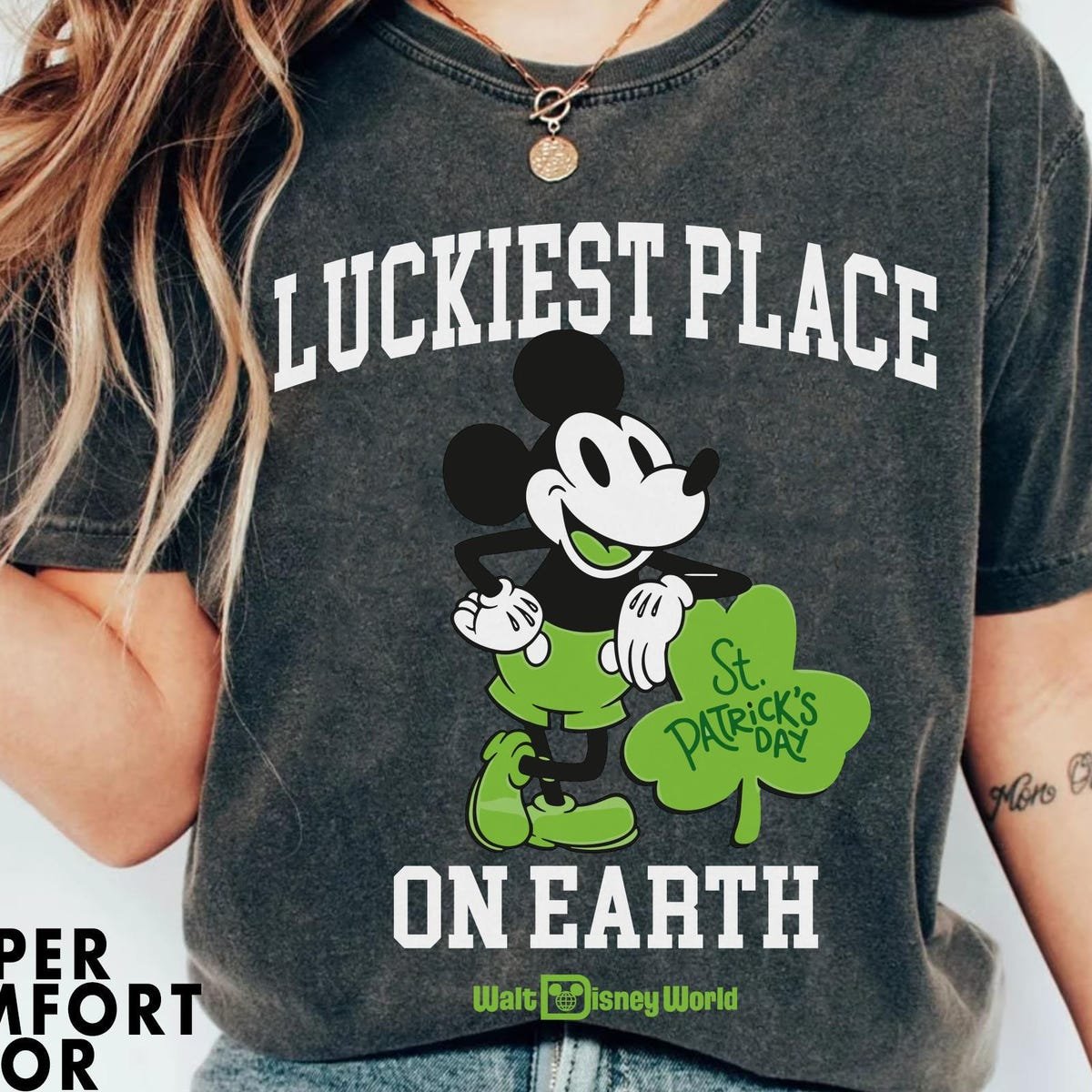 Disney St Patricks Day Shirt Mickey Mouse Shamrock Tee