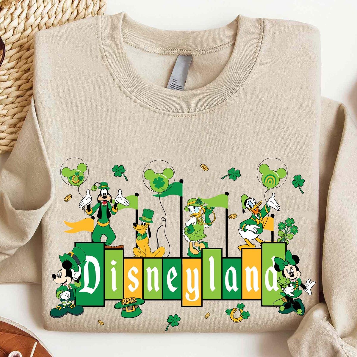 Disneyland 1955 Sign Mickey and Friends Shirt Disney Irish Family Trip
