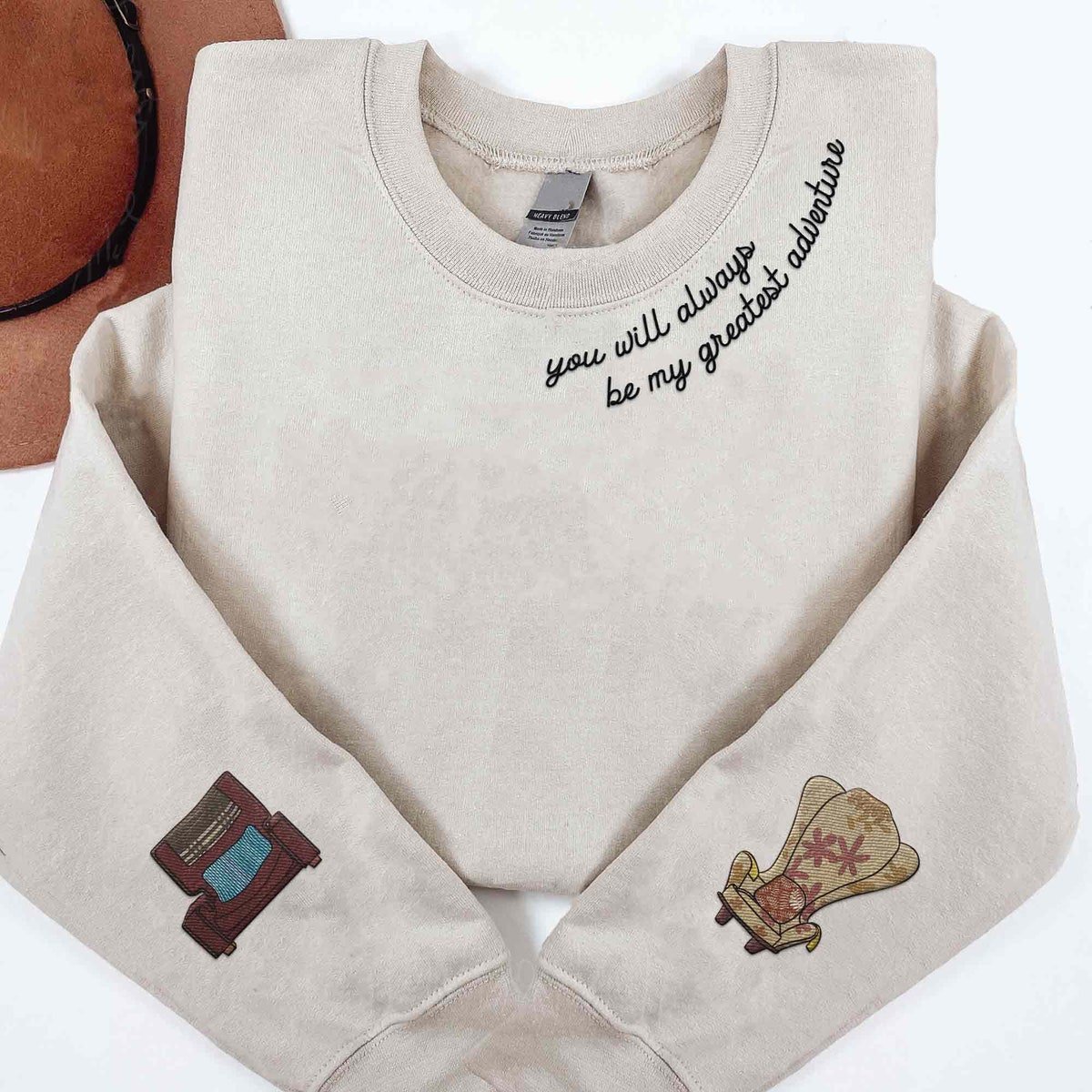 Embroidered Disney Up Sweatshirt Carl Ellie Adventure Matching Chairs