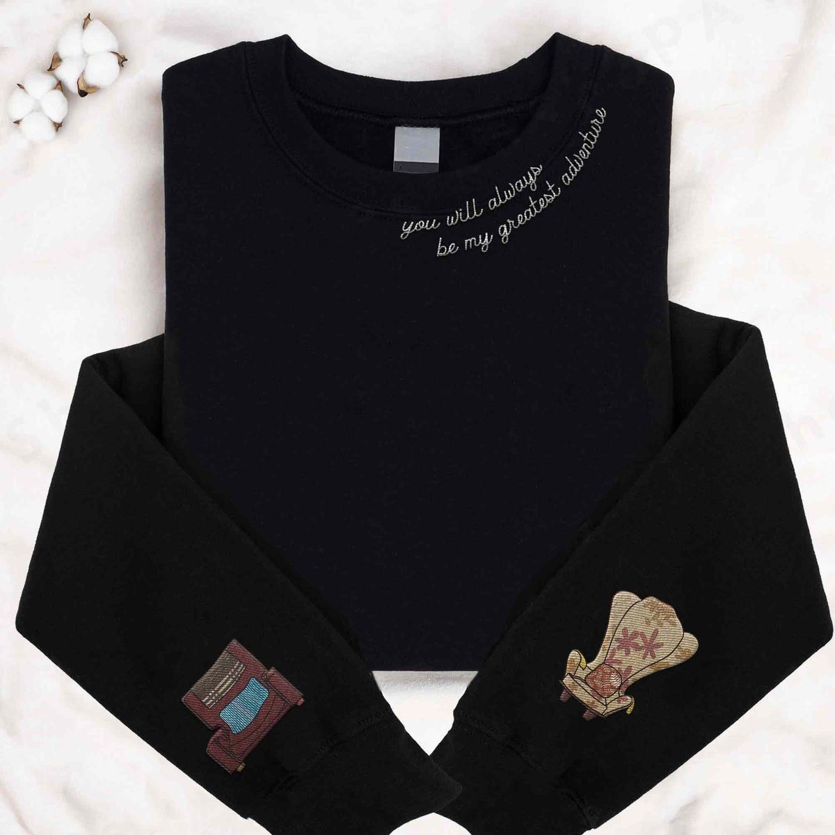 Embroidered Disney Up Sweatshirt Carl Ellie Adventure Matching Chairs