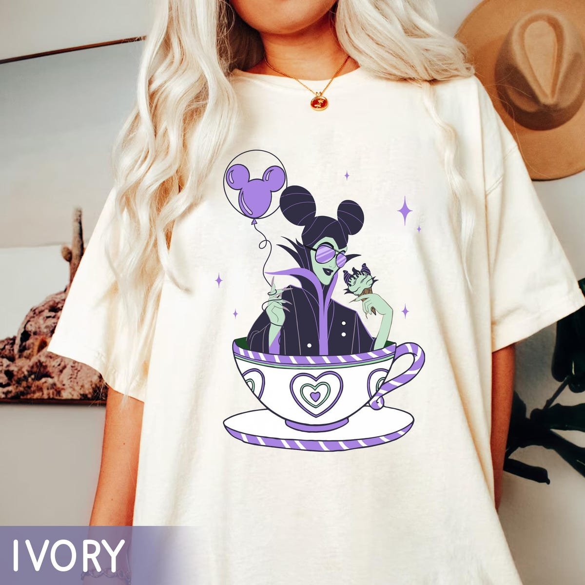 Maleficent Mickey Ears Shirt Disney Villain Vacation Tee