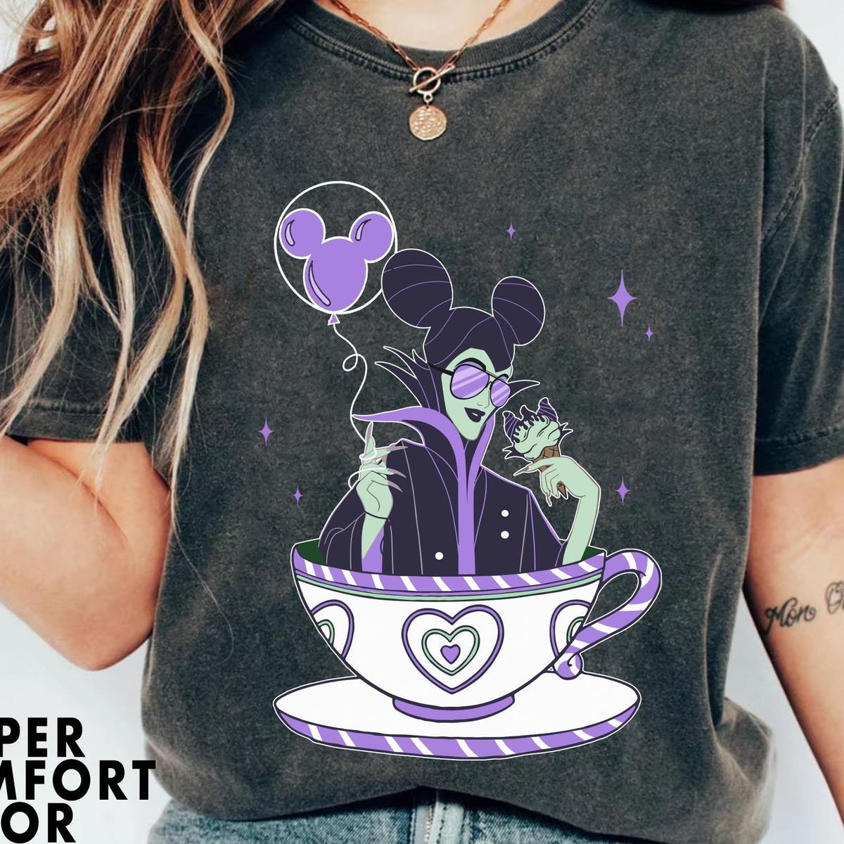 Maleficent Mickey Ears Shirt Disney Villain Vacation Tee