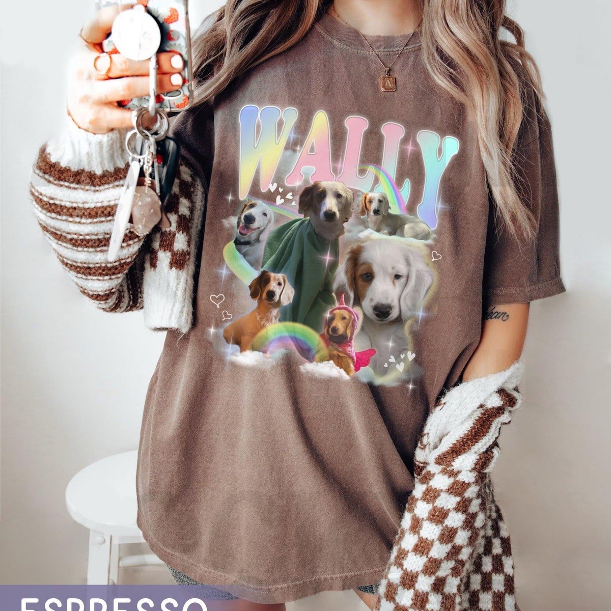 Pet Rainbow Comfort Colors Shirt Customizable Dog Cat Lover Gift